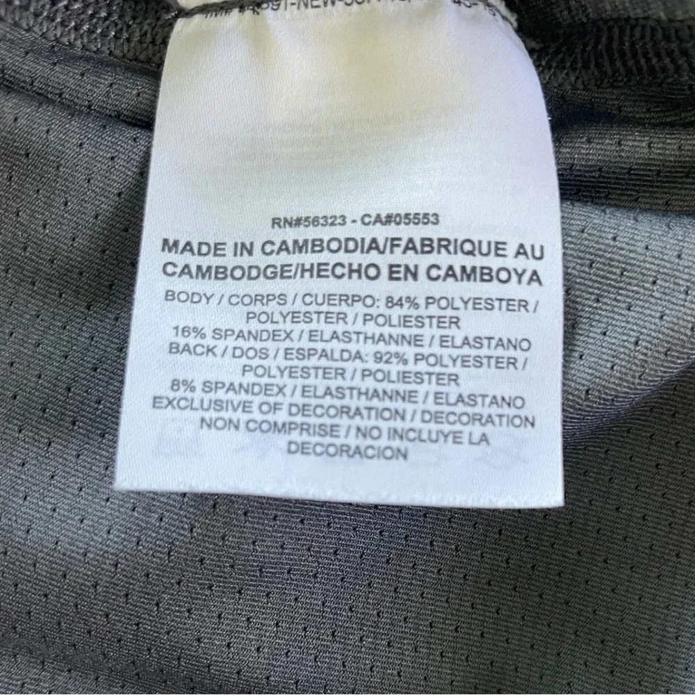 Nike Pro Dri Fit Women's Large Gray Perforated Back Active Shirt - Short Sleeves